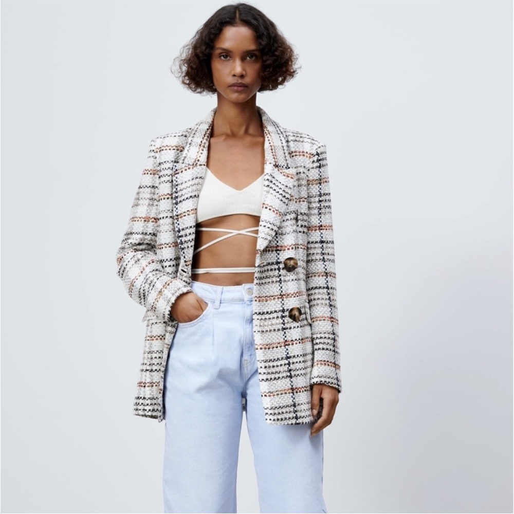 Zara Plaid Blazer